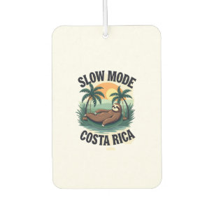 Costa Rica Sloth Vintage Vacation Shirt Car Air Freshener
