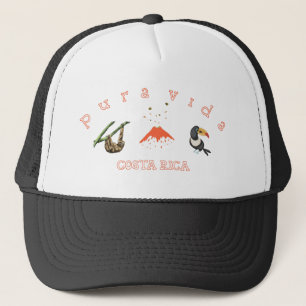 Costa Rica Sloth Volcano Toucan Souvenir Hat