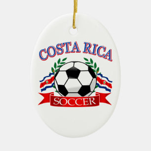Costa Rica soccer ball designs Ceramic Ornament