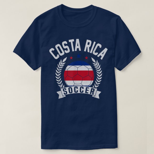 Costa Rica Soccer Support Team Jersey Costa Rican  T-Shirt (Design Front)