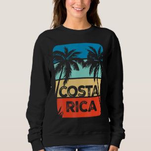 Costa Rica Souvenir Travel Vacation Trip Retro Sun Sweatshirt