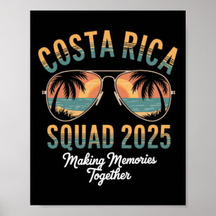 Costa Rica Squad 2025 Vacation Tropical Pura Vida Poster