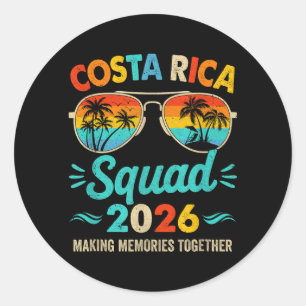 Costa Rica Squad 2026 Vacation Friends Family Classic Round Sticker