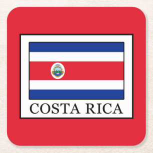 Costa Rica Square Paper Coaster