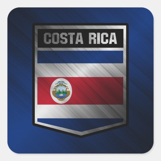 Costa Rica Square Sticker (Front)