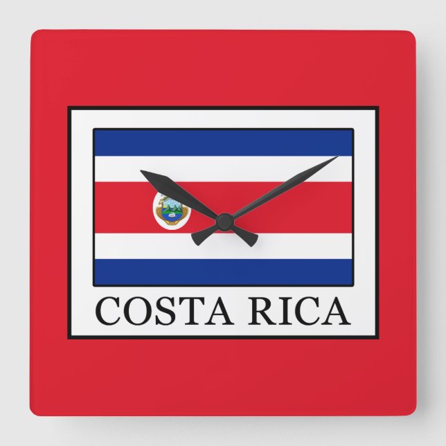 Costa Rica Square Wall Clock (Front)