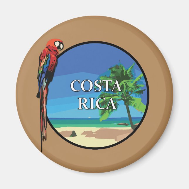 Costa Rica - Standard, 2¼ Inch Round Magnet (Front)