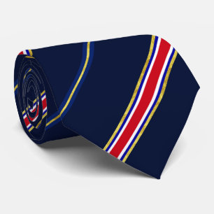 Costa Rica stripes flag Tie