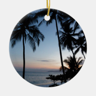 Costa Rica Sunrise Ceramic Ornament
