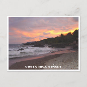 Costa Rica Sunset on the Beach Postcard