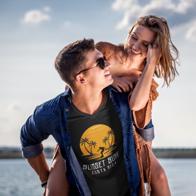 Costa Rica Sunset Surf Souvenir T-Shirt (Creator Uploaded)