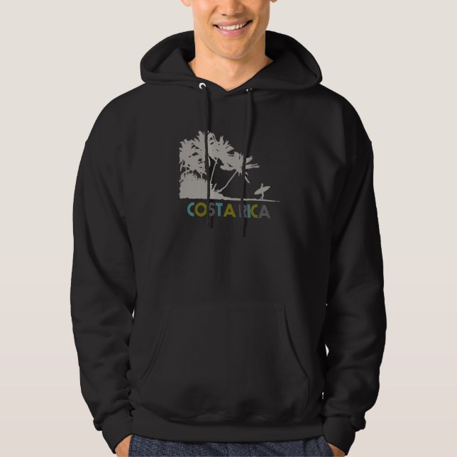 Costa Rica Surfing Surfers Hoodie (Front)