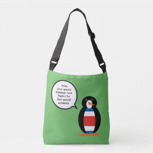 Costa Rica Talking Ms Penguin Personalised  Crossbody Bag