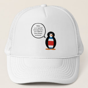 Costa Rica Talking Ms Penguin Personalised Trucker Hat