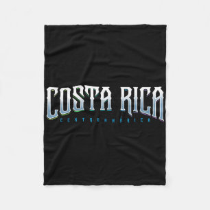 Costa Rica Tee - Eco Travel Beach Designer Surfing Fleece Blanket