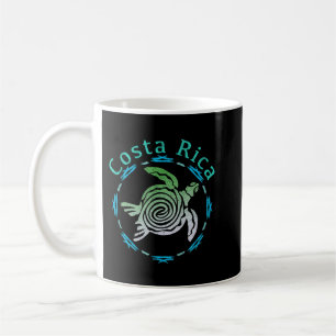 Costa Rica Tee Vintage Tribal Turtle Coffee Mug