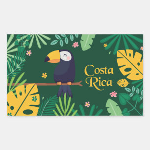 Costa Rica Toucan Rectangular Sticker