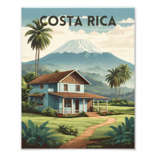 Costa Rica Travel Poster   Vintage travel poster