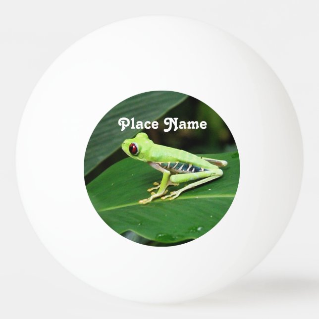 Costa Rica Tree Frog Ping Pong Ball (Front)