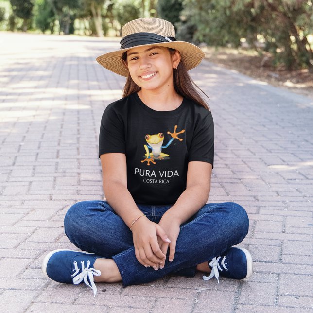 Costa Rica Tree Frog Pura Vida Souvenir  T-Shirt (Costa Rica Tree Frog Pura Vida Souvenir T-Shirt)