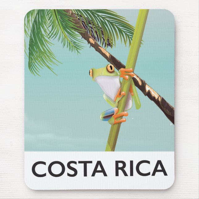 Costa Rica Tree Frog Vacation poster Mouse Pad (Front)
