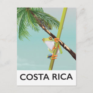 Costa Rica Tree Frog Vacation poster Postcard