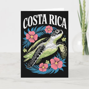 Costa Rica Turtle Sea Vacation Tropical Pura Vida Card