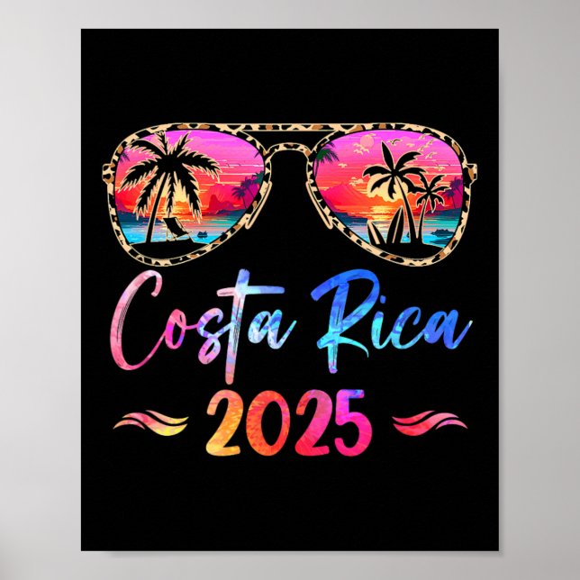 Costa Rica Vacation 2025 Matching Group Family Sum Poster (Front)