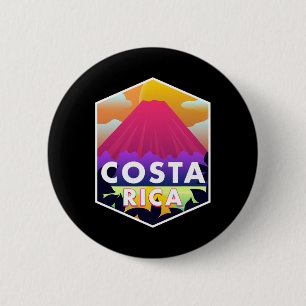 Costa Rica Vacation Souvenir Surfing Travel Gift 6 Cm Round Badge