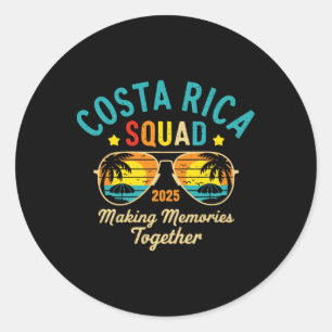Costa Rica Vacation Squad 2025 Matching Family Vac Classic Round Sticker