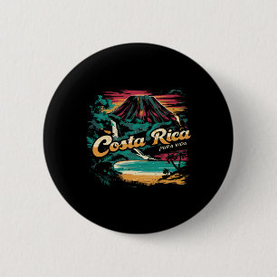 Costa Rica Vintage 70s Retro Throwback Family Vaca 6 Cm Round Badge