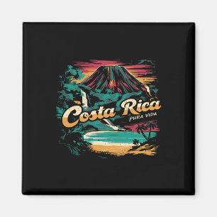 Costa Rica Vintage 70s Retro Throwck Family Vacati Magnet