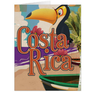 Costa Rica vintage travel poster