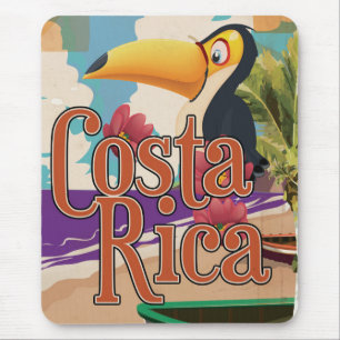 Costa Rica vintage travel poster Mouse Pad