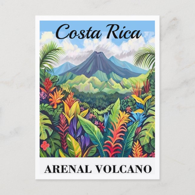 Costa Rica Volcano Postcard (Front)
