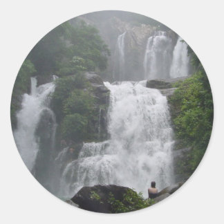 Costa Rica Waterfalls Classic Round Sticker