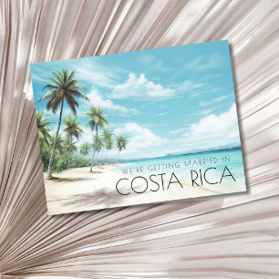 Costa Rica Wedding Save the Date Announcement Postcard