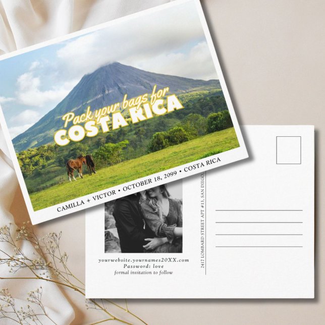 Costa Rica Wedding Save the Date Postcard (Costa Rica Wedding)