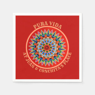 Costa Rican Art with customisable Text Napkin