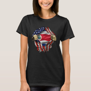 Costa Rican Blood Inside Me Costa Rica Flag T-Shirt