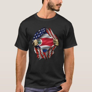 Costa Rican Blood Inside Me Costa Rica Flag T-Shirt