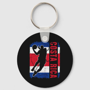 Costa Rican Bysketbyll Player Costa Rica Flag Bysk Key Ring