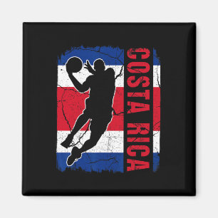 Costa Rican Bysketbyll Player Costa Rica Flag Bysk Magnet