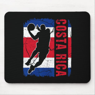 Costa Rican Bysketbyll Player Costa Rica Flag Bysk Mouse Pad