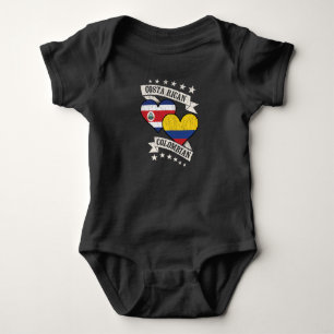 Costa Rican Colombian Heart Flags Costa Rica Colom Baby Bodysuit