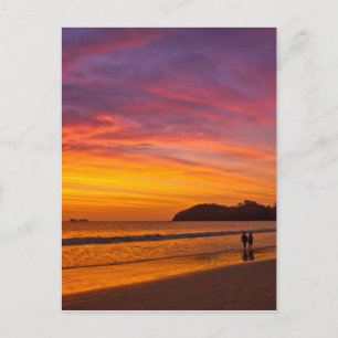 Costa Rican couple at sunset Postcard