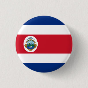 Costa Rican Flag, Flag of Costa Rica 3 Cm Round Badge