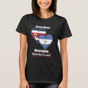 Costa Rican Nicaraguan Heart Flags What's Not To L T-Shirt