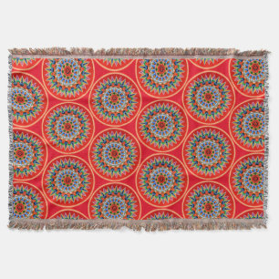 Costa Rican Oxcartwheel Art Throw Blanket