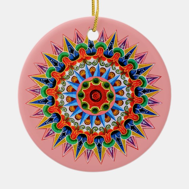 Costa Rican Oxcartwheel Ornament  (Front)